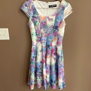 Karl Lagerfeld Watercolor Floral Scuba Dress Sz 6‎